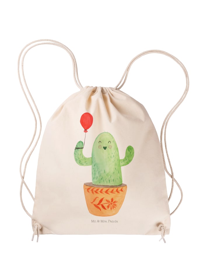 Gymtasche Kaktus Luftballon ohne Spruch in Creme