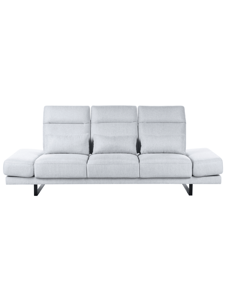 4-tlg 3-Sitzer Sofa IKAST in Grau/Schwarz