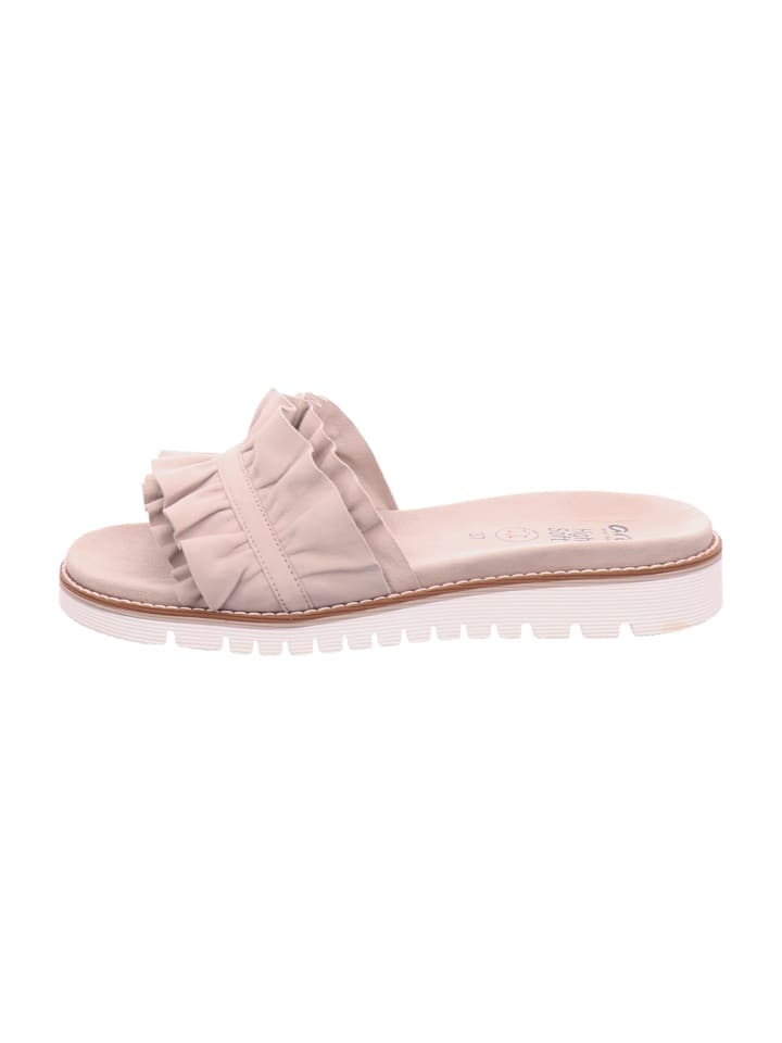 Klassische Pantoletten in Beige