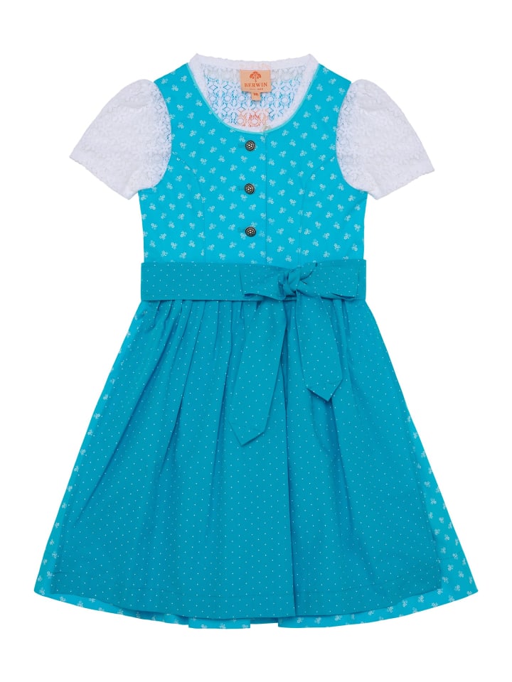 Kinderdirndl mit passender Spitzenbluse
