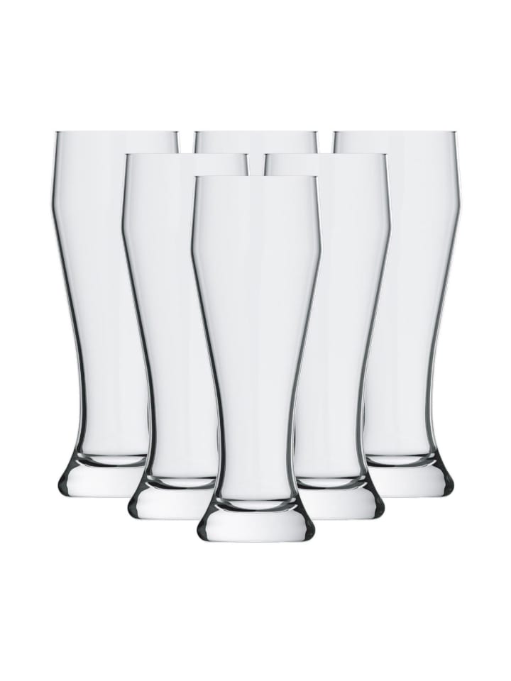 6er Set Weizenbiergläser Ranft in Transparent 0,5 l