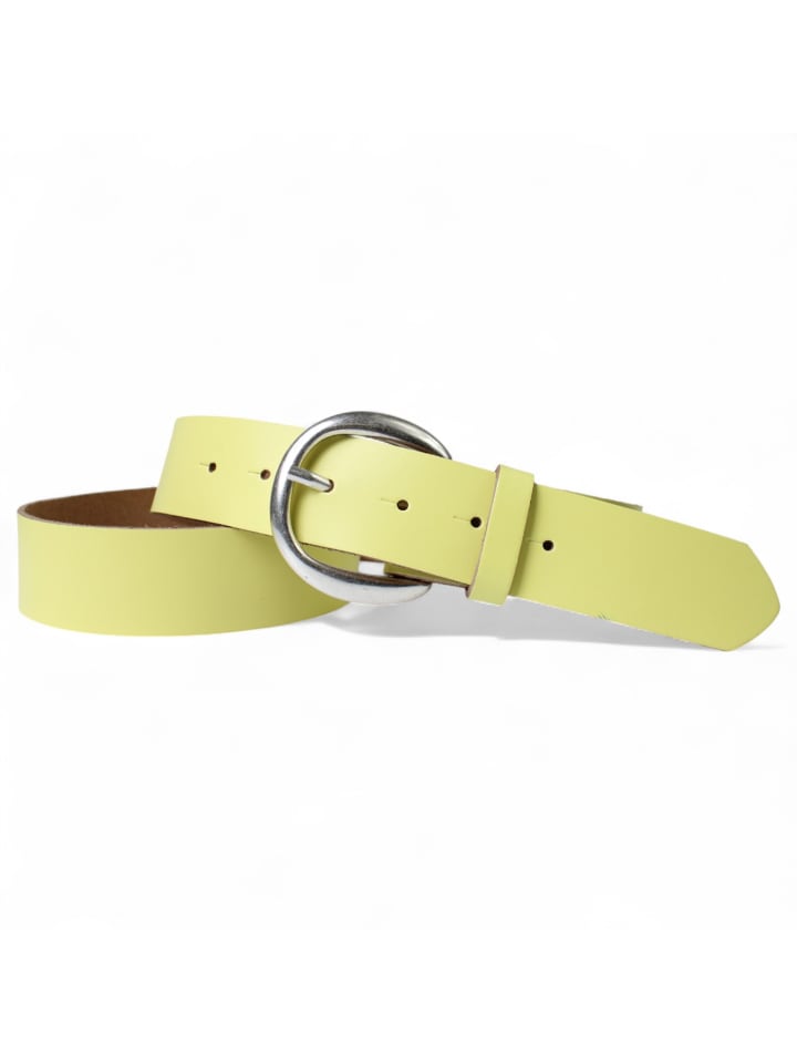 Ledergürtel in Lemon