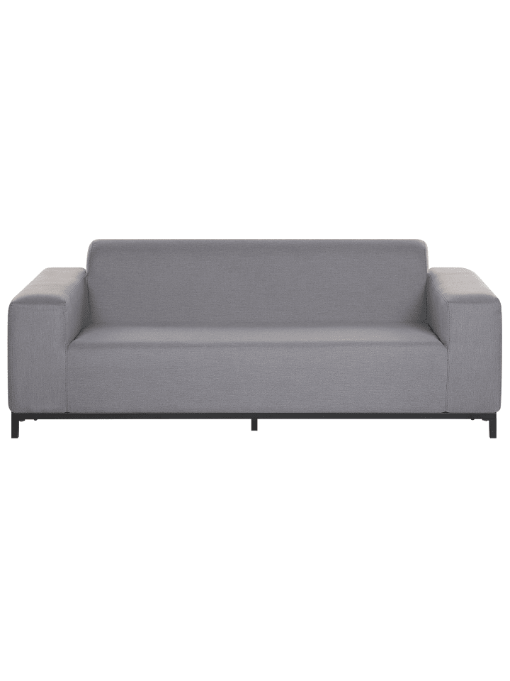Gartensofa ROVIGO in Grau/Schwarz - (W) 186 x (H) 68 x (L) 84 cm