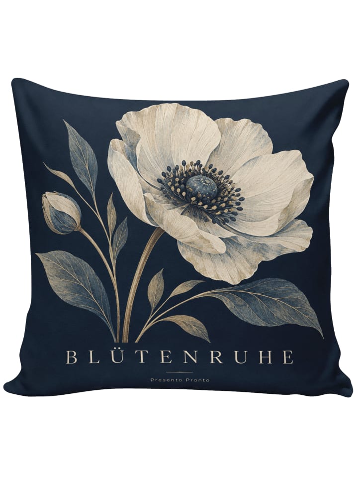 Kuschelkissen Blüte Minimalistisch Design mit S... in Weiß