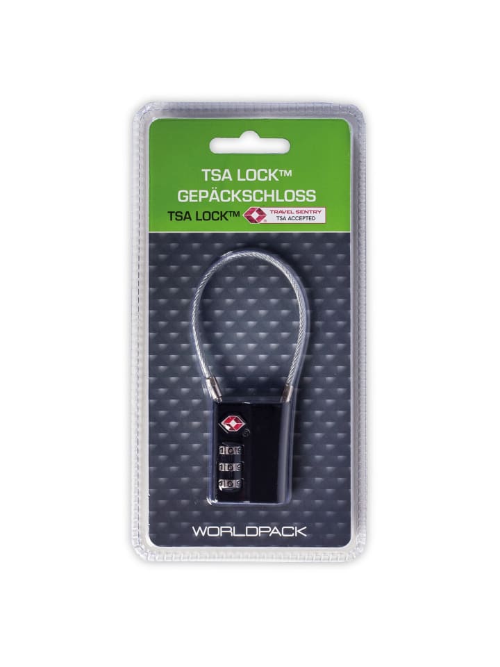 Reiseaccessoires Kofferschloss mit Zahlenschloss 9.5 cm schwarz