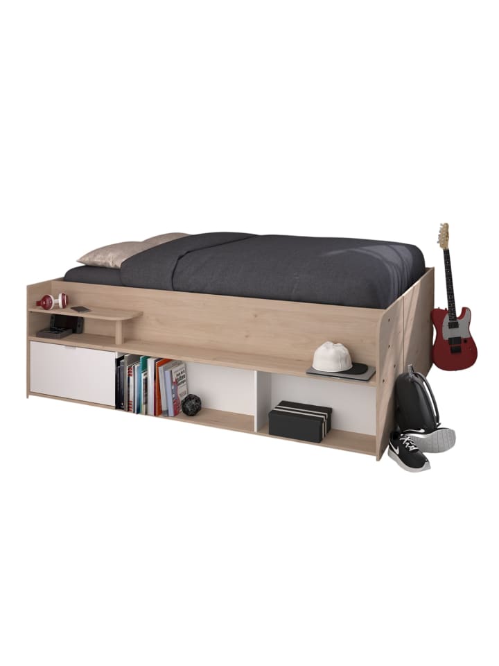 HOCHBETT Parisot Travel 140x200 Holznachbildung Jackson Eiche/Weiß