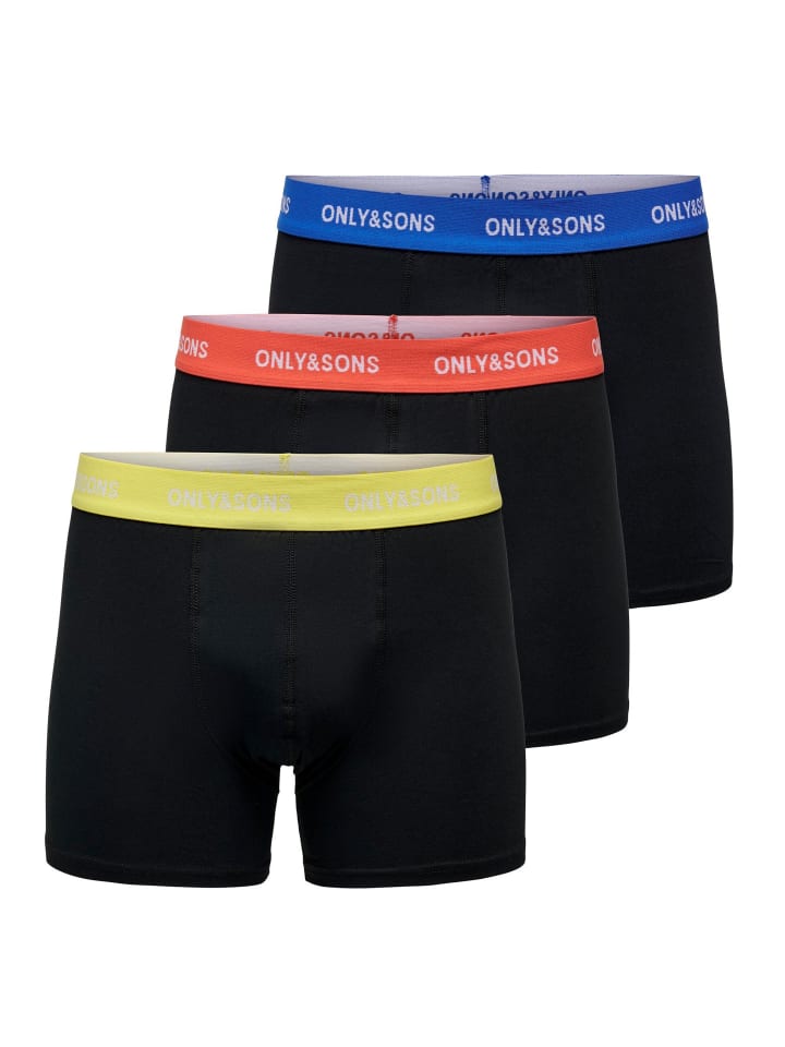 Boxershorts 'ONSFITZ SOLID' in schwarz