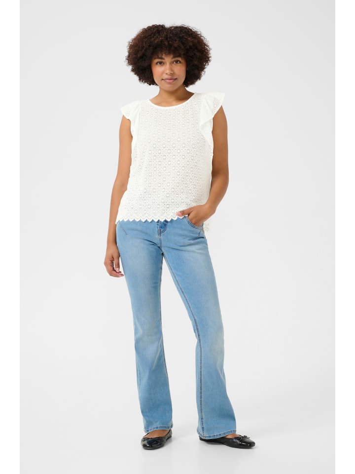 Bluse ärmellos CRYsa Regular fit in Snow White
