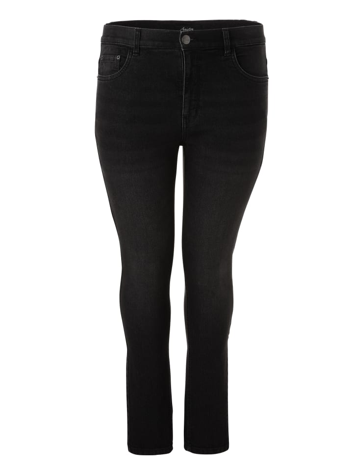 Gerade Jeans in schwarz