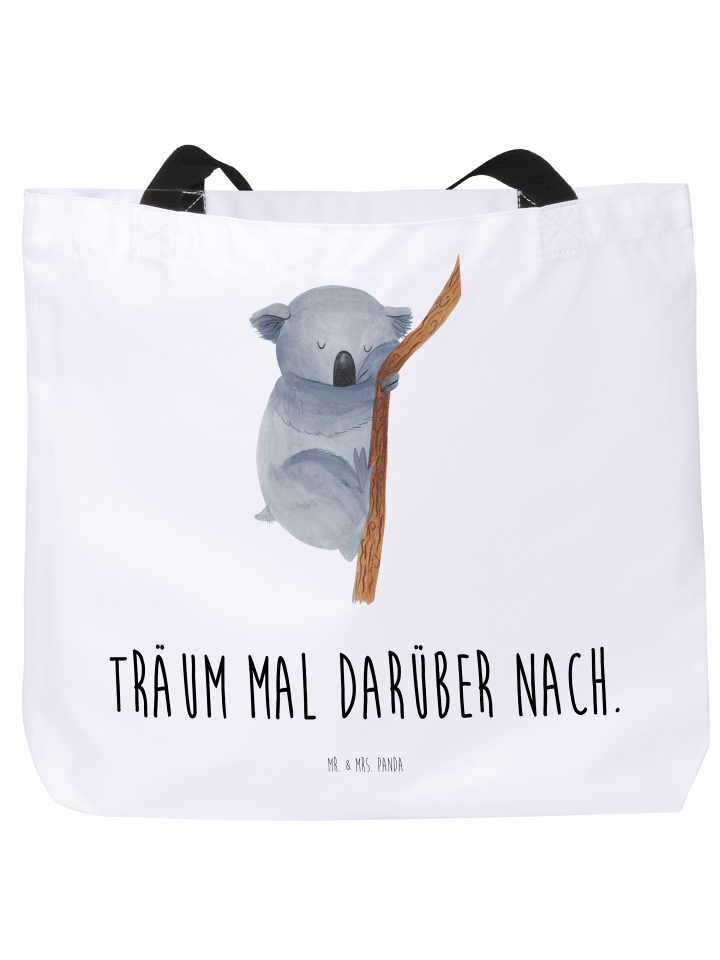 Tote Bag Koalabär mit Spruch in Weiß