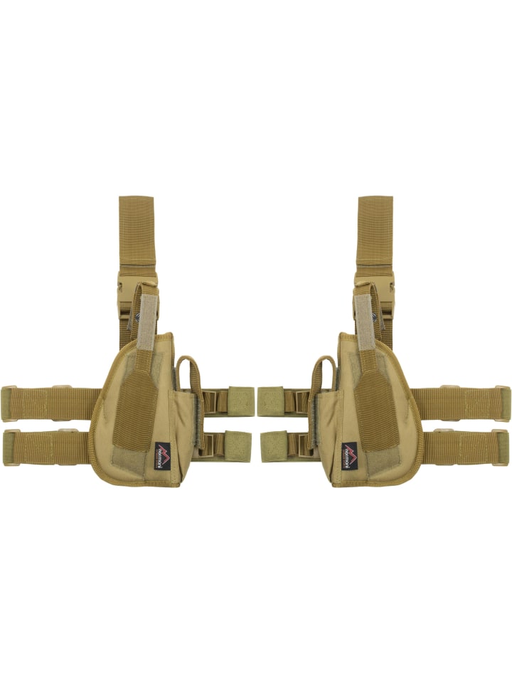 Pistolenbeinholster Set für Rechts + Links in Coyote