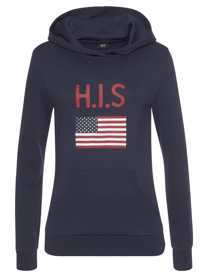 Kapuzensweatshirt in marine