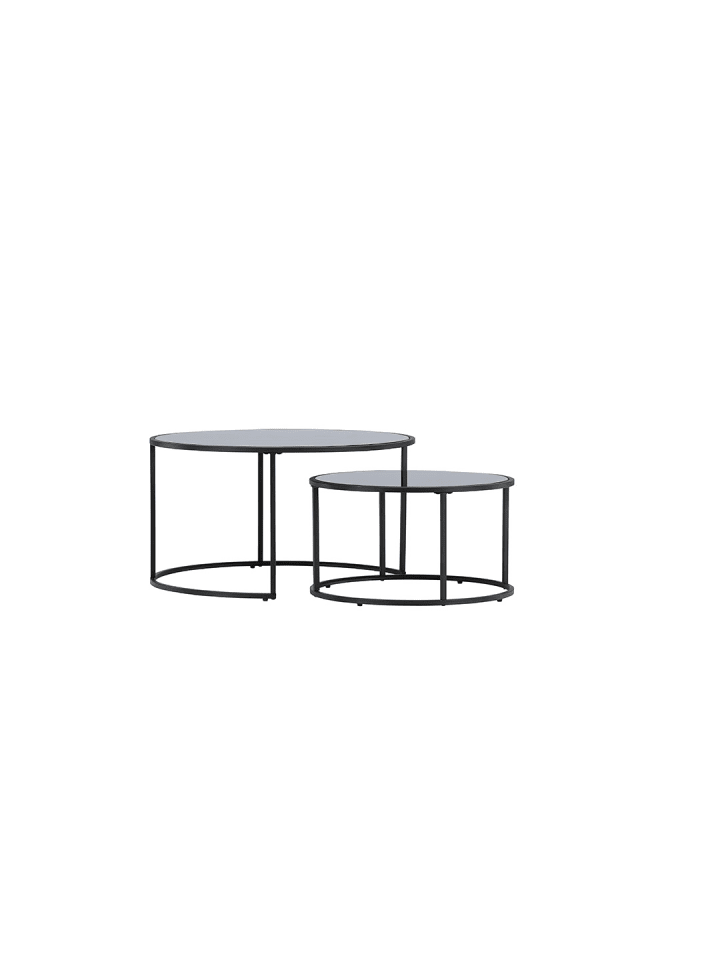 Couchtisch Twin Schwarz 80 x 80 cm