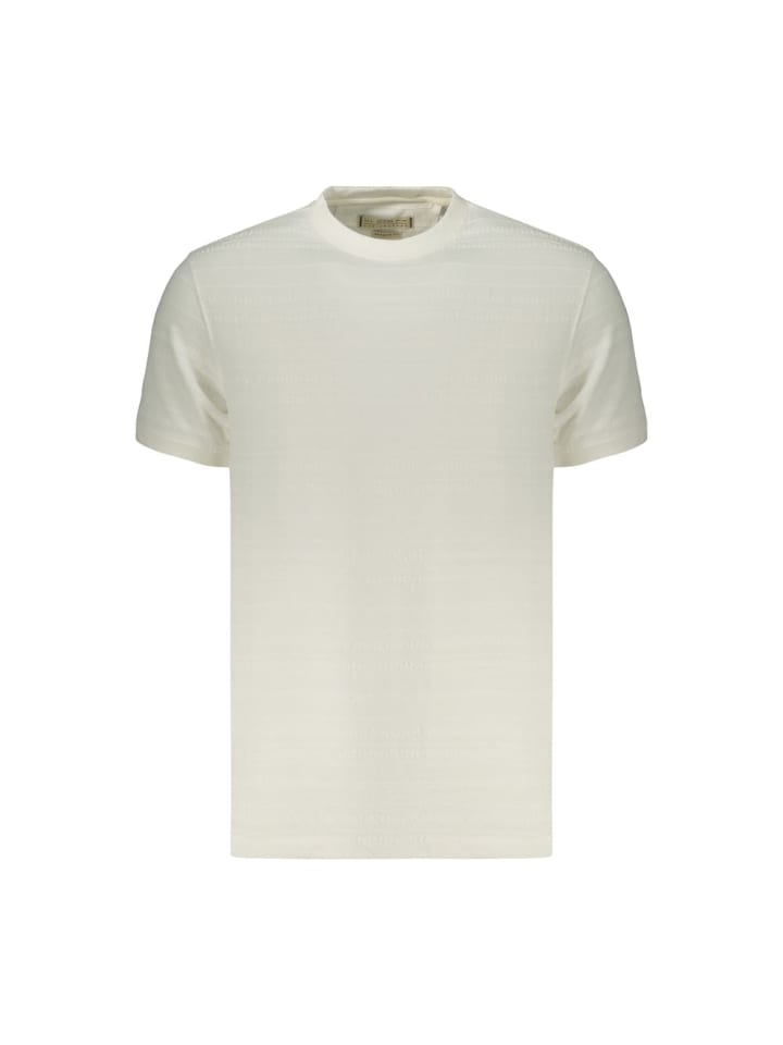Weiß Baumwolle Herren T-Shirt