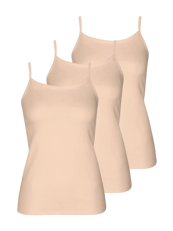 3er Pack Trägerhemd in nude