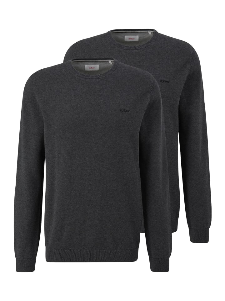 Pullover Basic in Dunkelgrau
