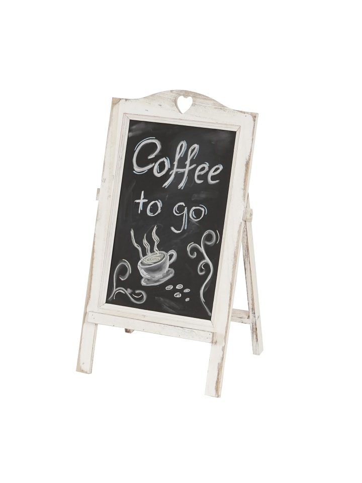 Werbetafel E51 im Shabby-Look, Weiß