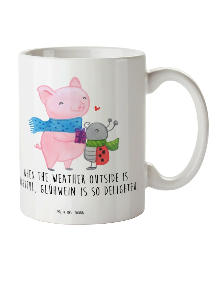 Kinderpott Glühschwein Smörle mit Spruch in Weiß
