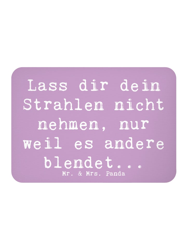 Magnet Spruch Selbstvertrauen Strahlen mit Spruch in Lavendeltraum