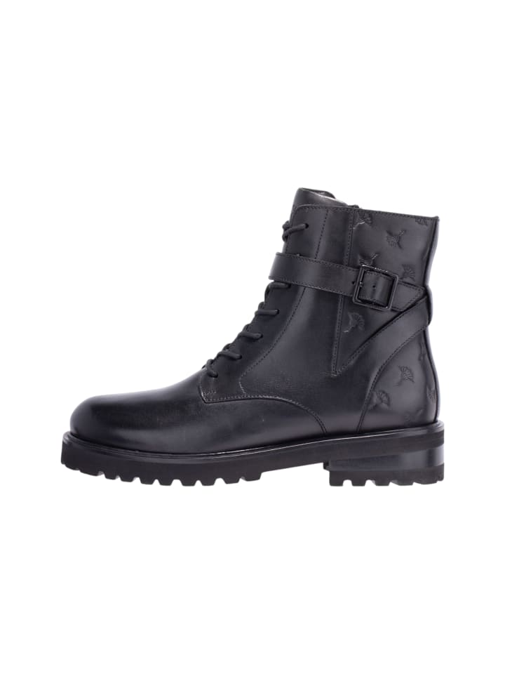 Stiefel 'Piatto Stampa Mana in Schwarz'
