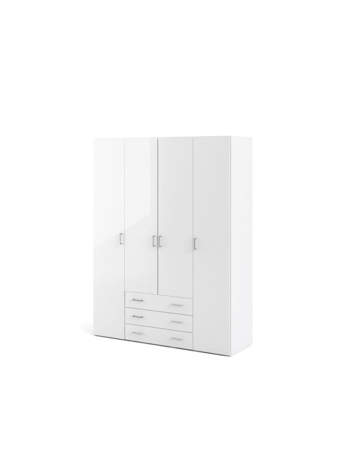 Kleiderschrank Spell Weiß 154 x 50 cm