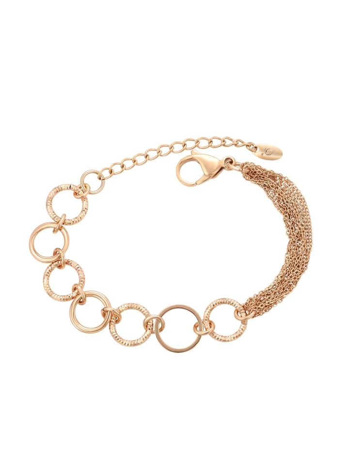 Women Multi Chain Bracelet in Rose Gold
