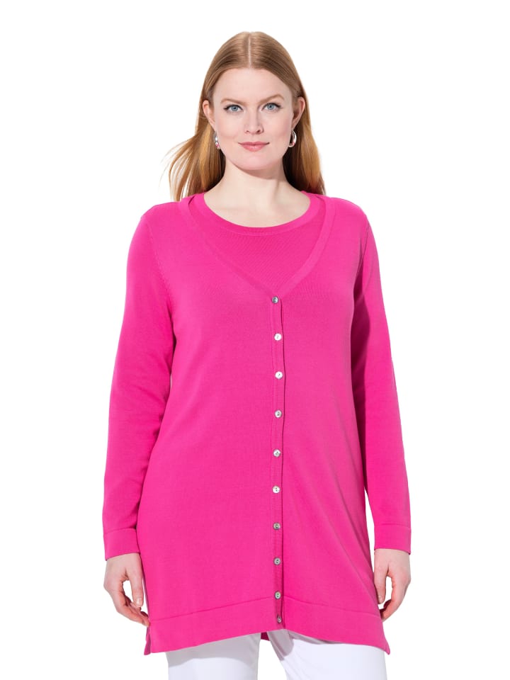 Strickjacke in magenta
