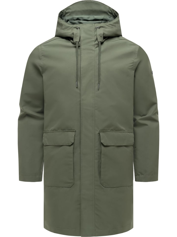 Funktionsmantel Mr Them Long Light YOUMODO in Dark Olive