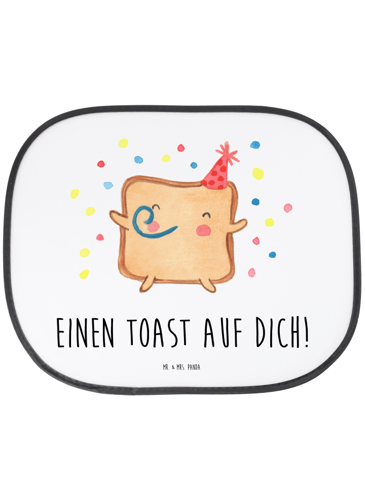 Sonnenblende Auto Toast Party mit Spruch in Weiß
