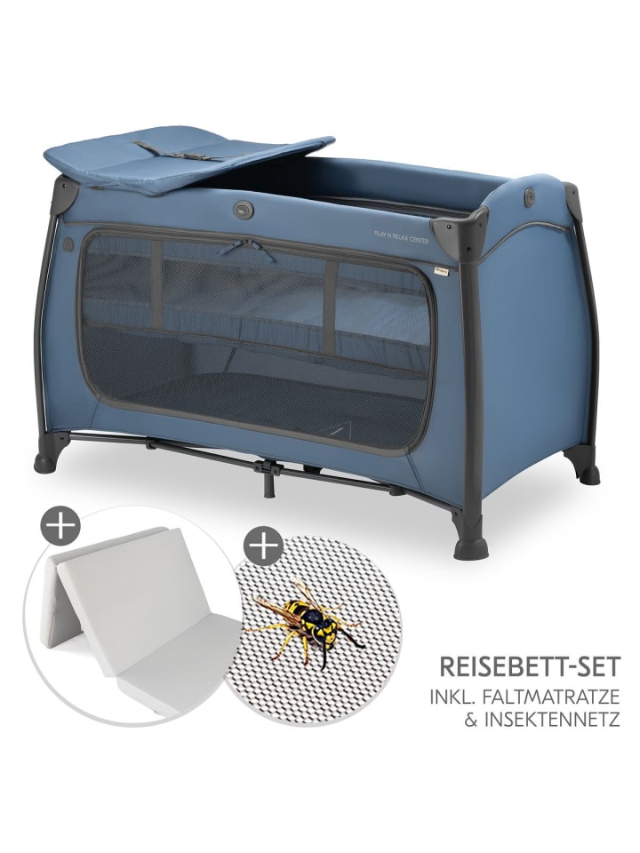 Reisebett Set Play N Relax Center in blue