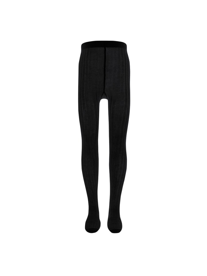 Strumpfhose Rippe in schwarz