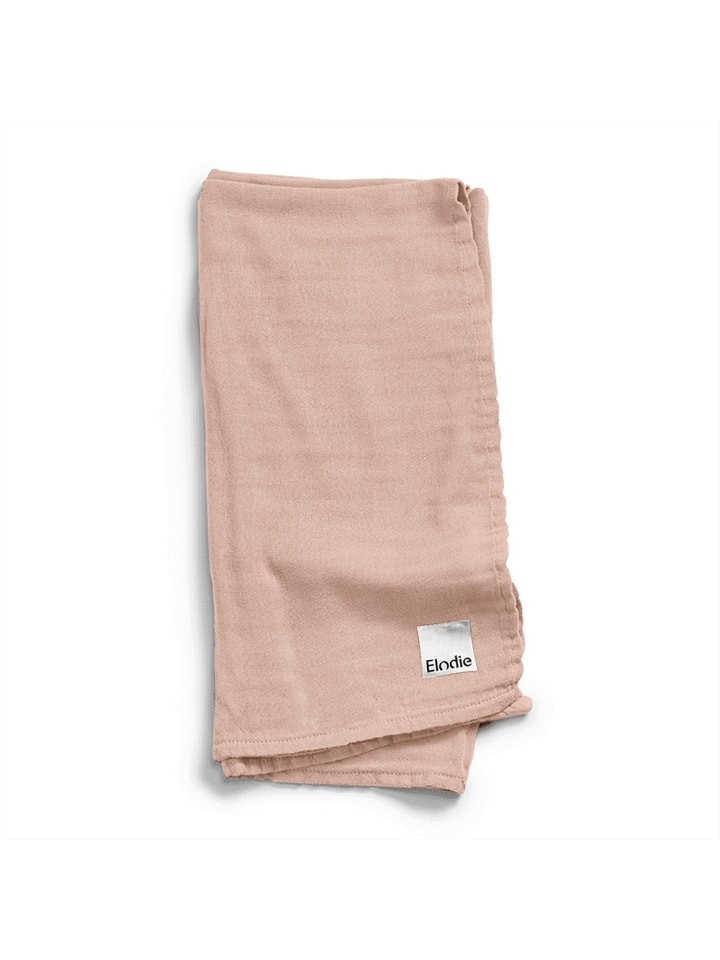 Bambus Musselin Decke - Powder Pink in Rosa 80 x 80