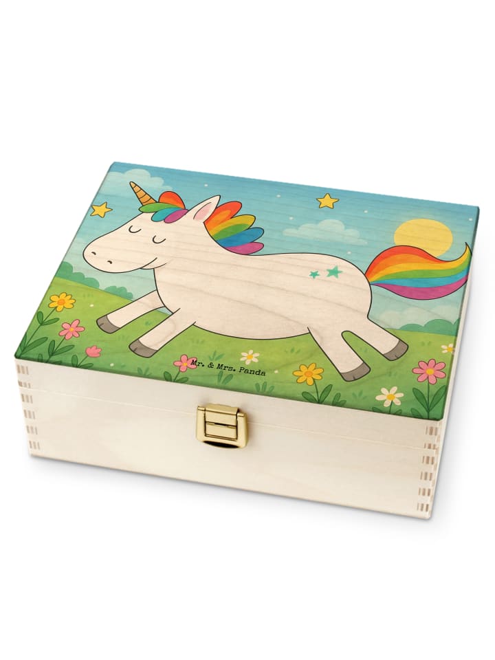 Teebox Einhorn Happy Design ohne Spruch in Weiß