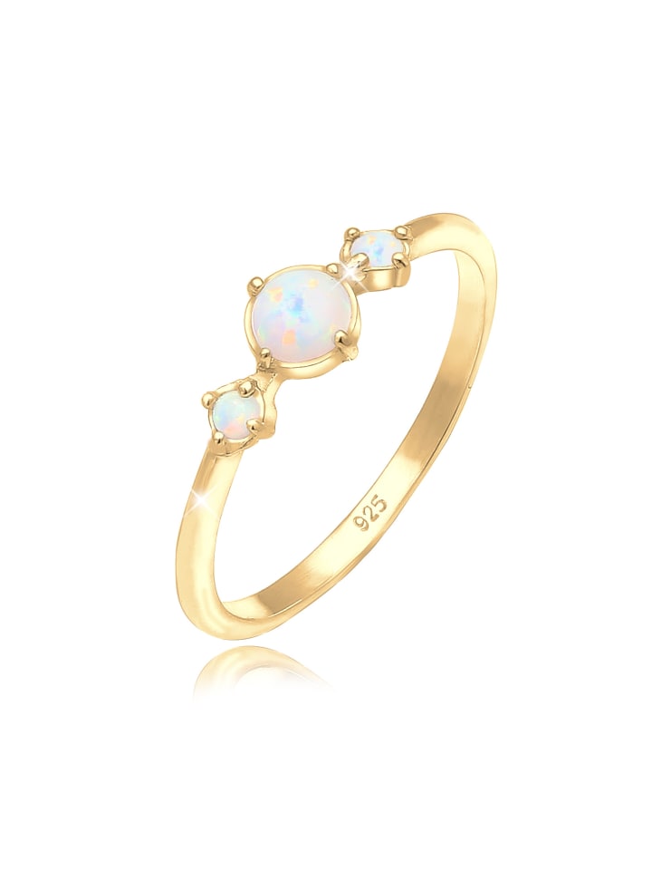 Ring 925 Sterling Silber Verlobungsring in Gold