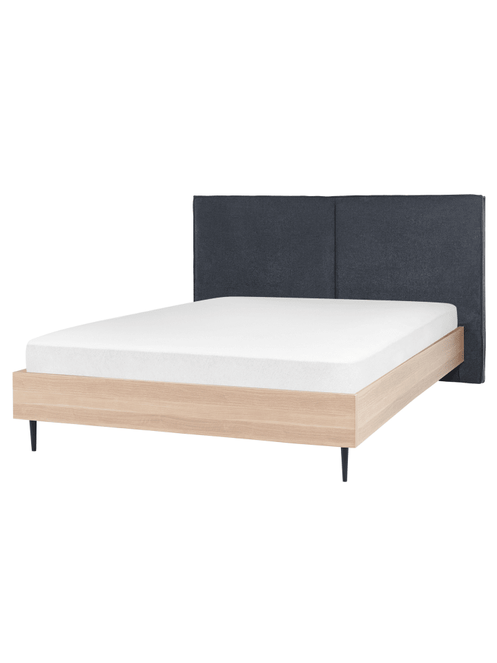 2-tlg Doppelbett IZERNORE in Grau/Schwarz/Braun