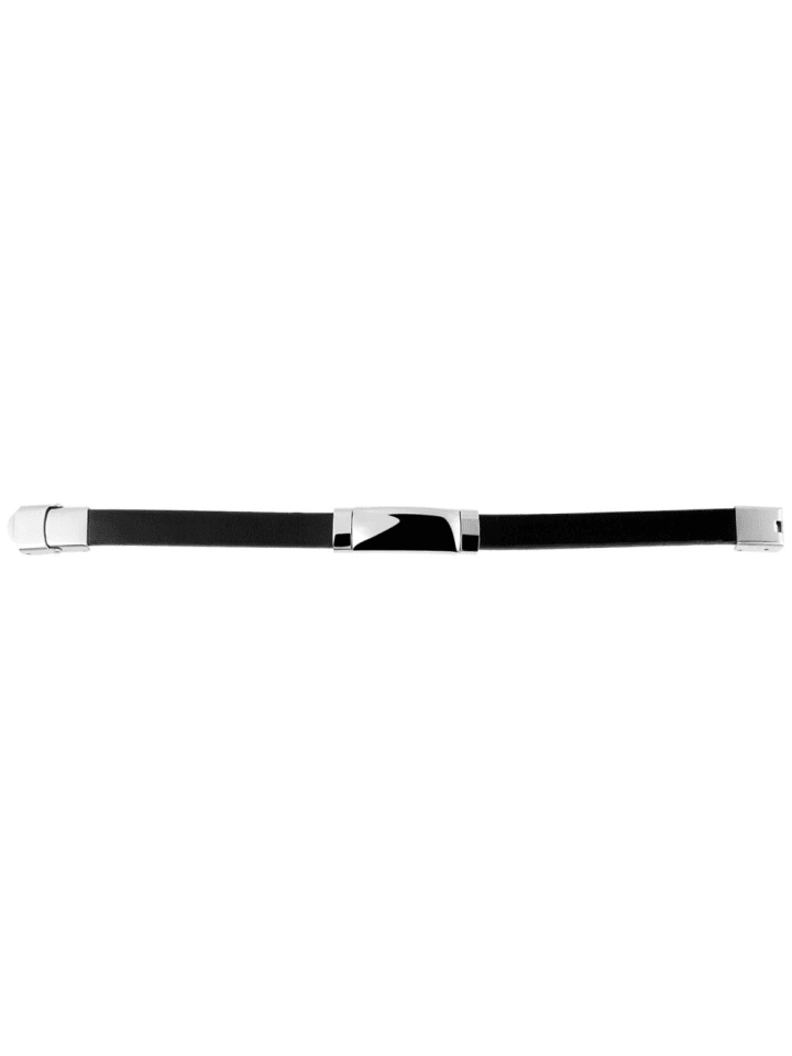 Unisex Armband aus Leder 21 cm in schwarz