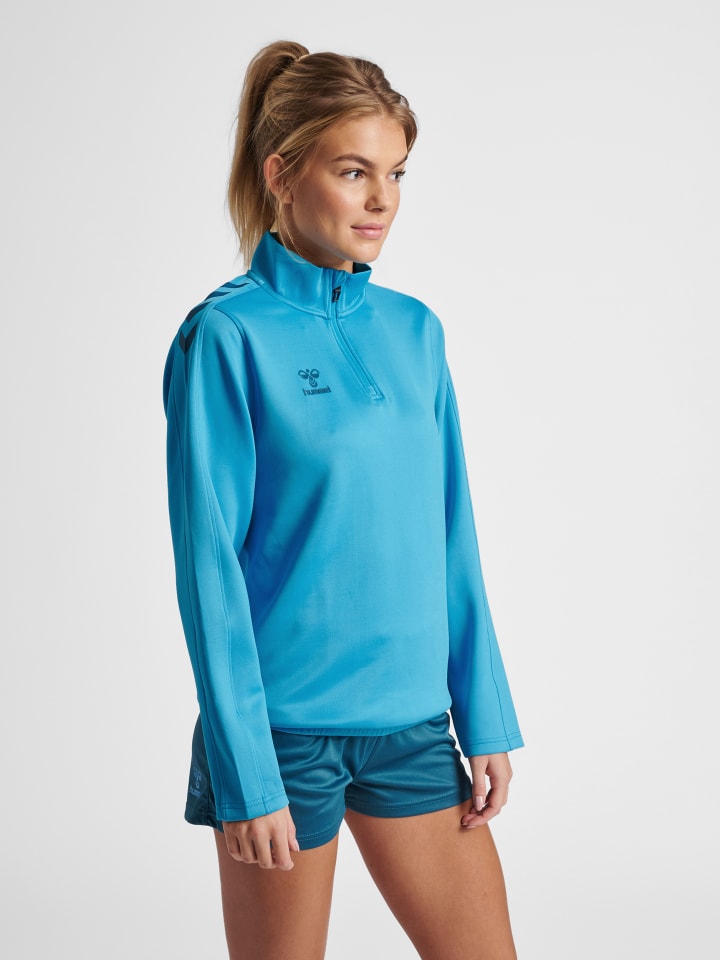 Halbreißverschluss Jacke Hmlcore Damen in BLUE DANUBE