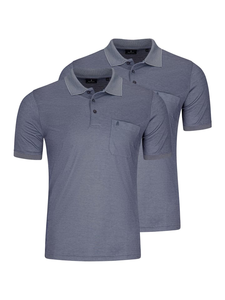 Poloshirt Basic in Taube