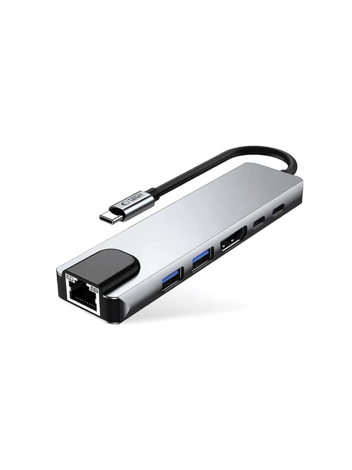 HB02 6in1 USB-C Hub HDMI LAN PD100W