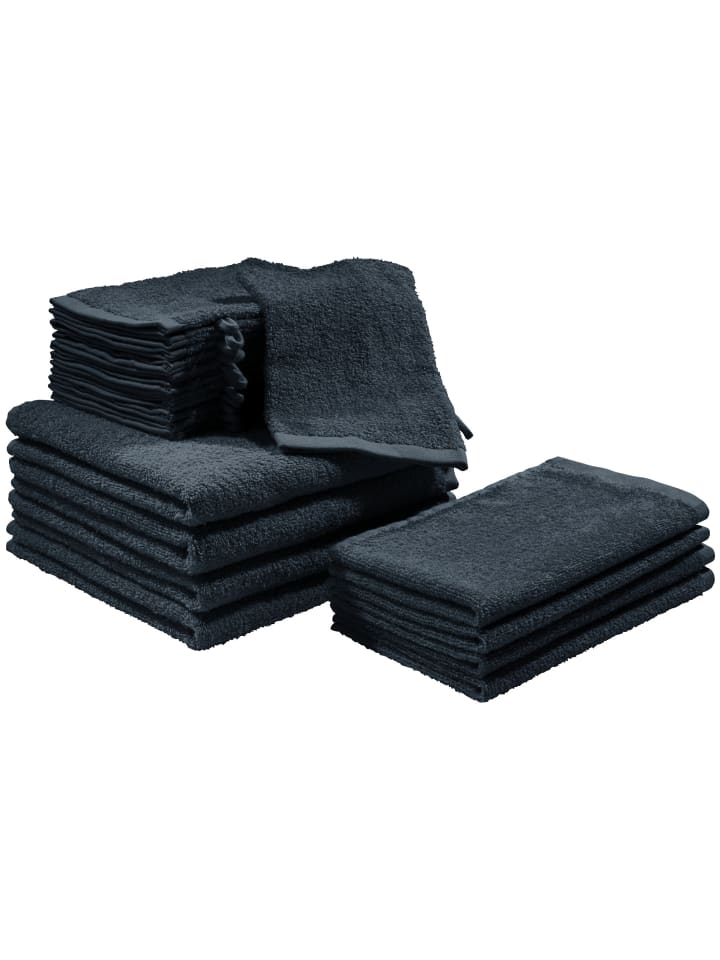 Frottier, Leichtfrottier Frottier-Set 20-tlg. Oceanside in schwarz