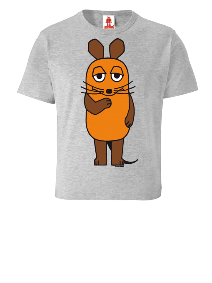 T-Shirt Sendung mit der Maus - Maus in grau-meliert