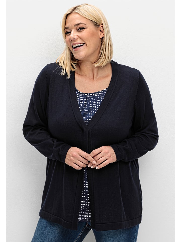 Strickjacke in tiefblau