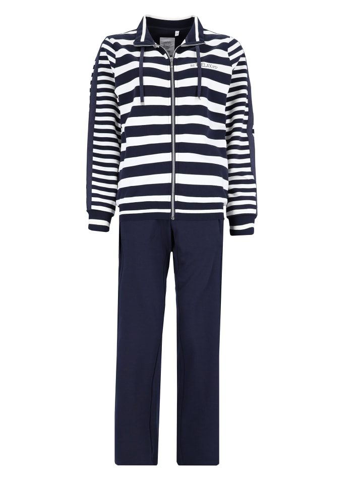 Homewear Anzug Basic in Marine