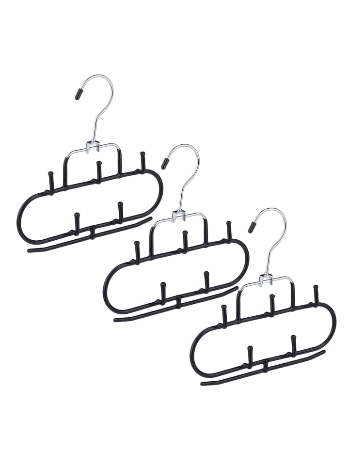 6x Gürtelhalter in Schwarz
