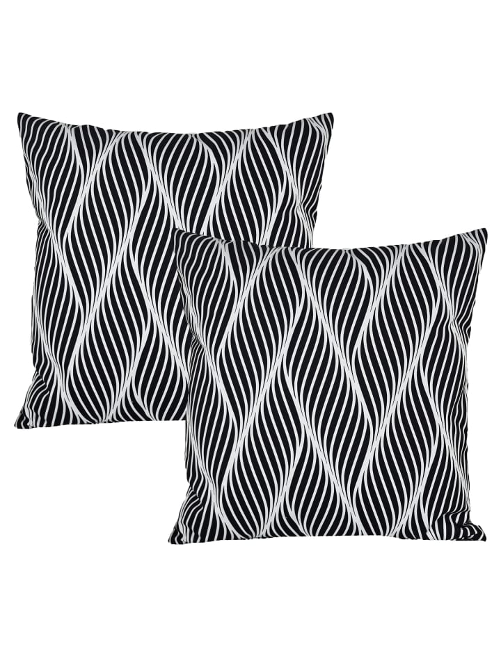 2er Set Outdoor Kissenhülle 45x45cm Motiv in Abstrakt
