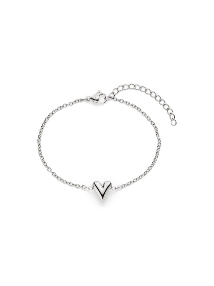 Armband Edgy Heart in silber