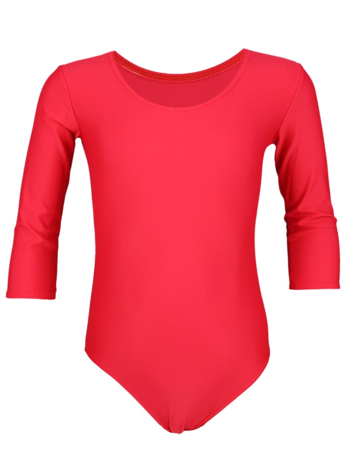 Mädchen Ballett Trikot 3/4 Arm in rot