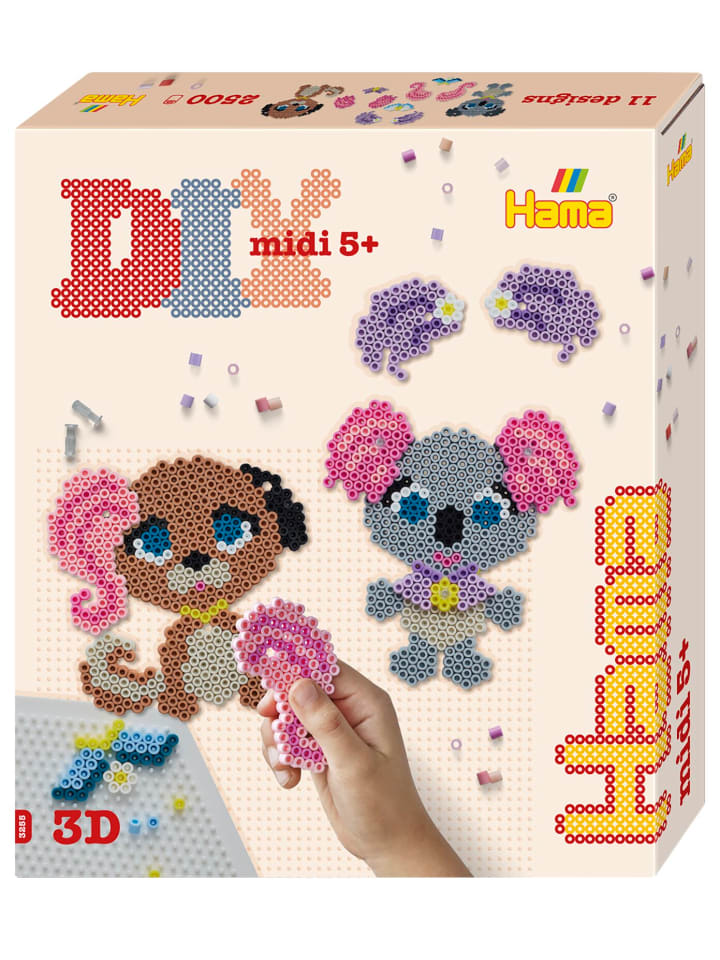 Geschenkpackung 3D Tier Salon Midi-Bügelperlen - ab 5 Jahren