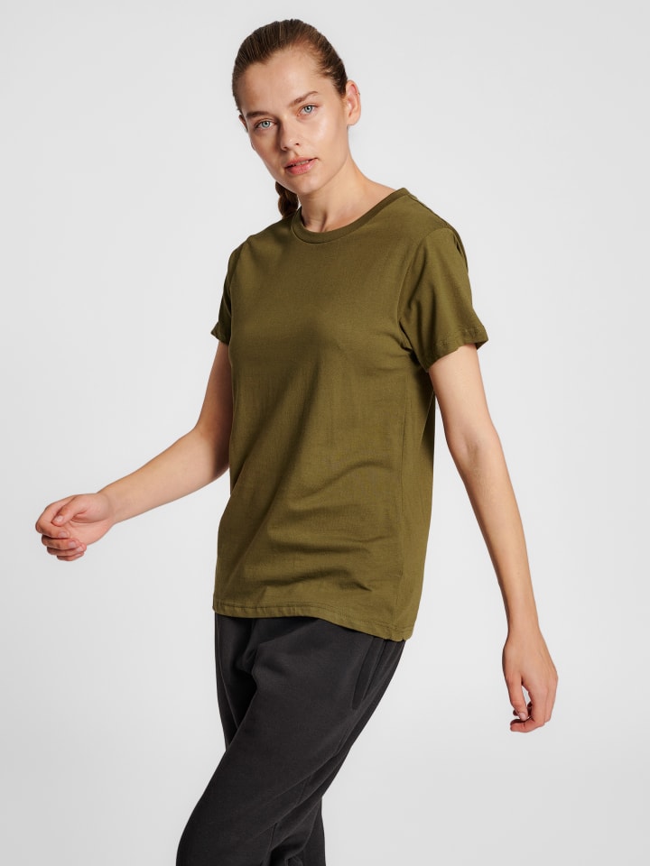 T-Shirt Hmlred Damen in DARK OLIVE