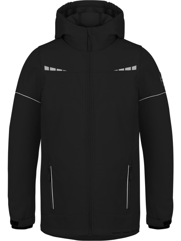 Kinder Softshelljacke Galway in Schwarz